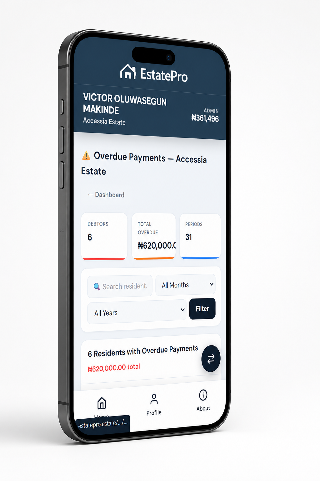 Admin Dashboard Preview